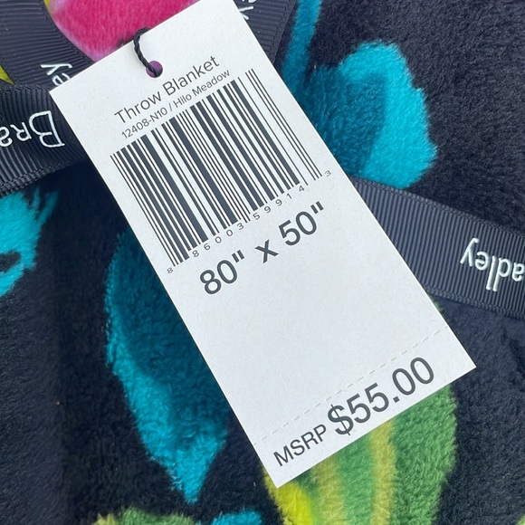 Vera Bradley Hilo Meadow throw blanket - Picture 2 of 3